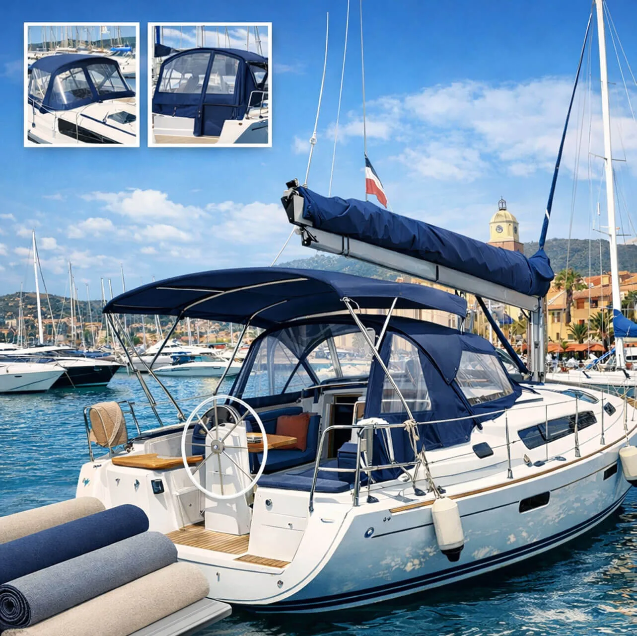 Fabrication de Taud et Bimini sur mesure à Hyères