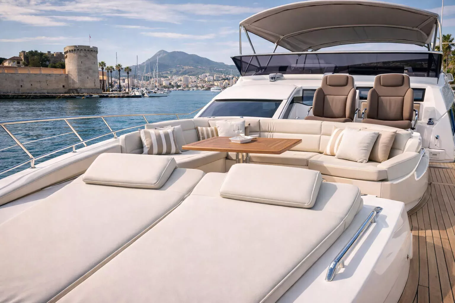Coussins de cockpit et banquettes bateau sur-mesure - Var 83